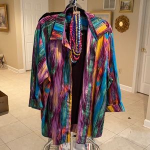 Boutique top, necklace, tank set 2X L7